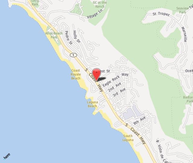 Location Map: 31542 Coast Highway, Laguna Beach, CA 92651